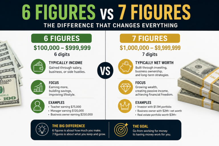 How Much Is 6 Figures vs 7 Figures? (Exact Numbers + Real Examples)